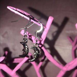 Crescent Moon Charm Earrings